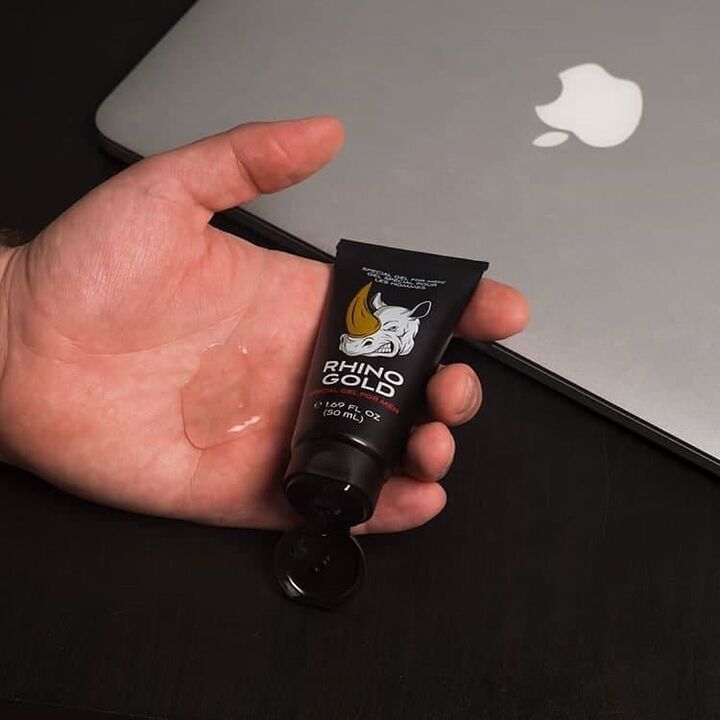 Photo of the Rhino Gold gel in real use